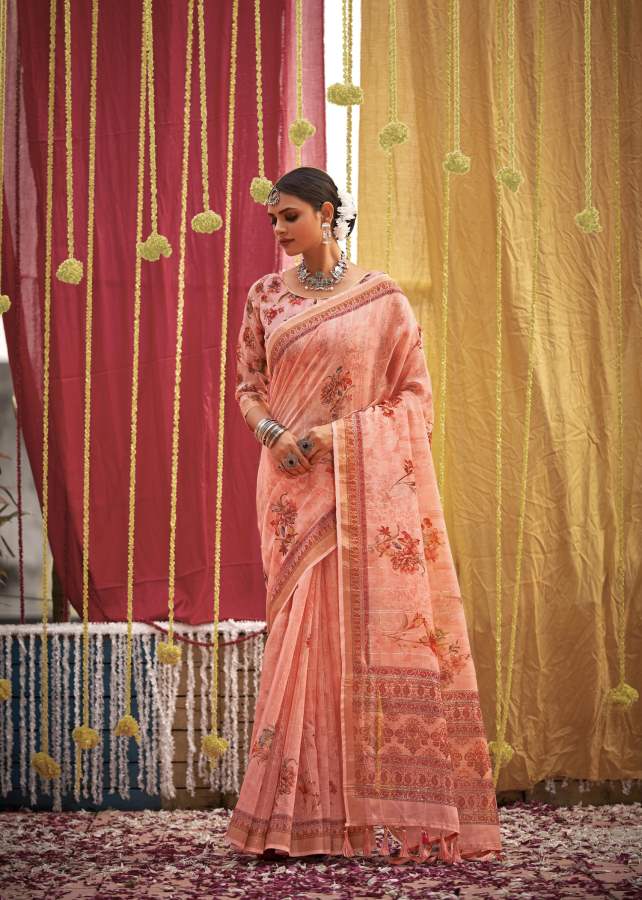 Shangrila Pure Sequins 2 New Festive Wear Linen Weaving Designer Saree Collection